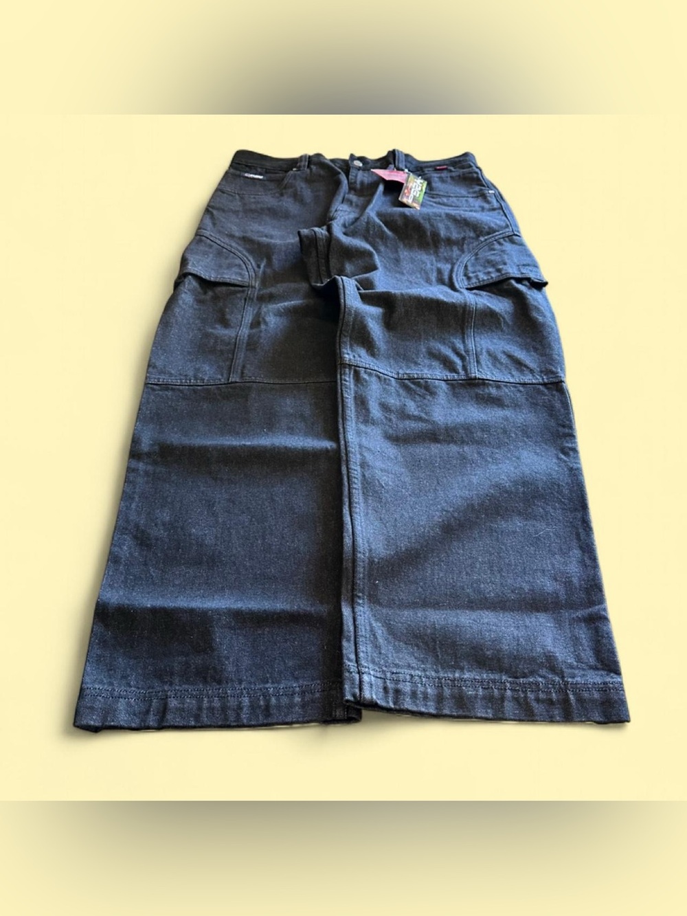 Vintage Y2K FUBU Cargo Jeans Black Baggy Heavy Denim Men’s 38